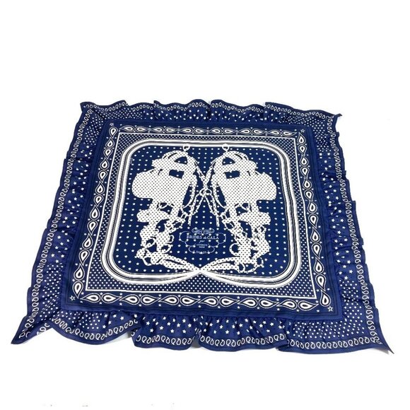 HERMES Carre70 Frill BRIDES DE GALA A POIS Dot polka dots Scarf Unused - Picture 2 of 16